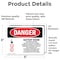 Signmission Battery Room Authorized Personnel Only Danger Sign, Vinyl Decal, 5in W x 3.5in L, 2PK OS-2PACK-DS-D-35-L-1842 - alternate 2